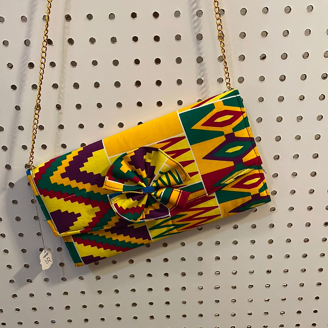 Adwoa Sima Bow Clutch Yellow