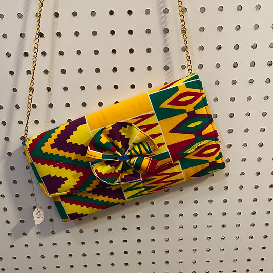 Adwoa Sima Bow Clutch Yellow