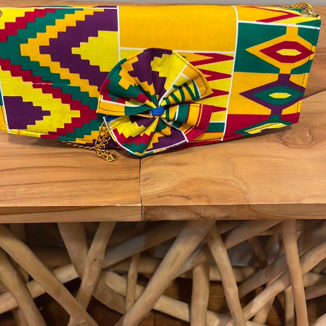 Adwoa Sima Bow Clutch Yellow