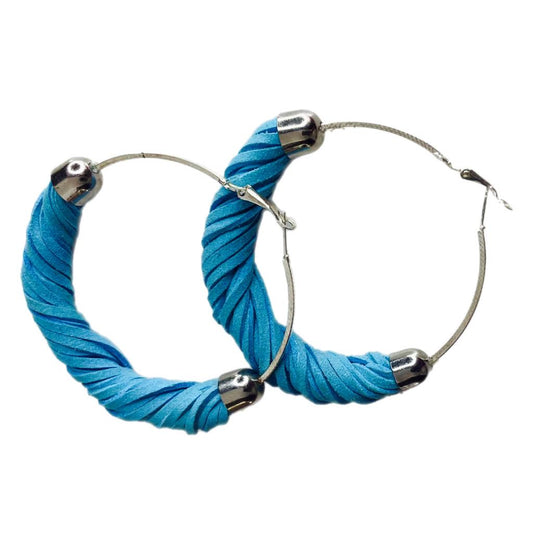 Nala Handmade Ankara with Leather Hoops