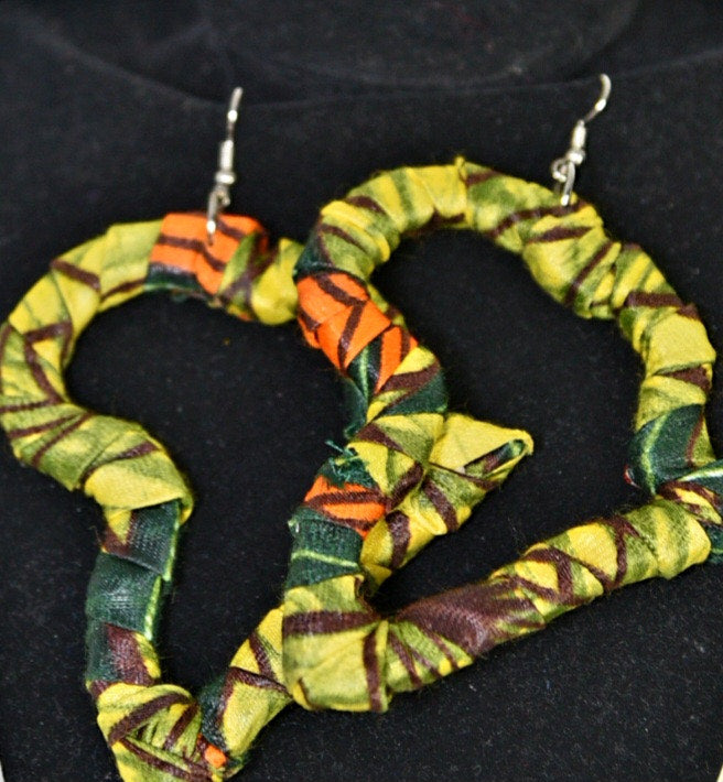 Map of Africa Ankara Handmade Fabric Hoops